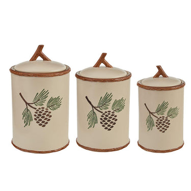 Pinecroft Canisters - Set of 3 Canister Park Designs - The Fox Decor
